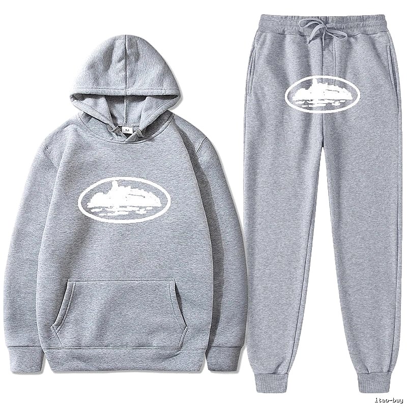 Stussy Light Gray Tracksuit Set Layered Outfit Logo