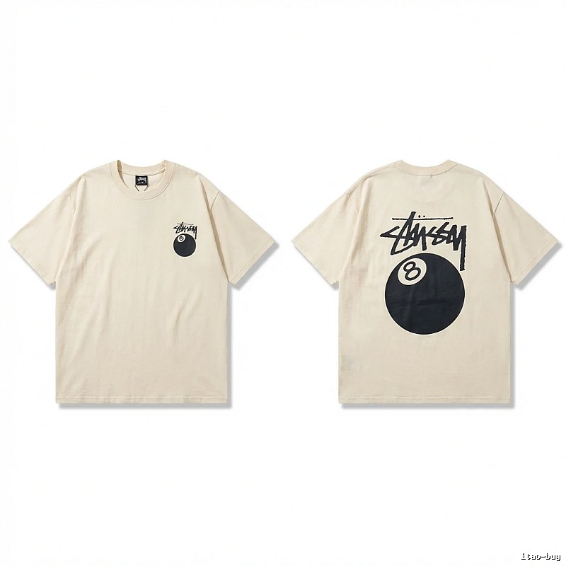 Stussy No.8 Ball Series Retro-Style T-Shirt