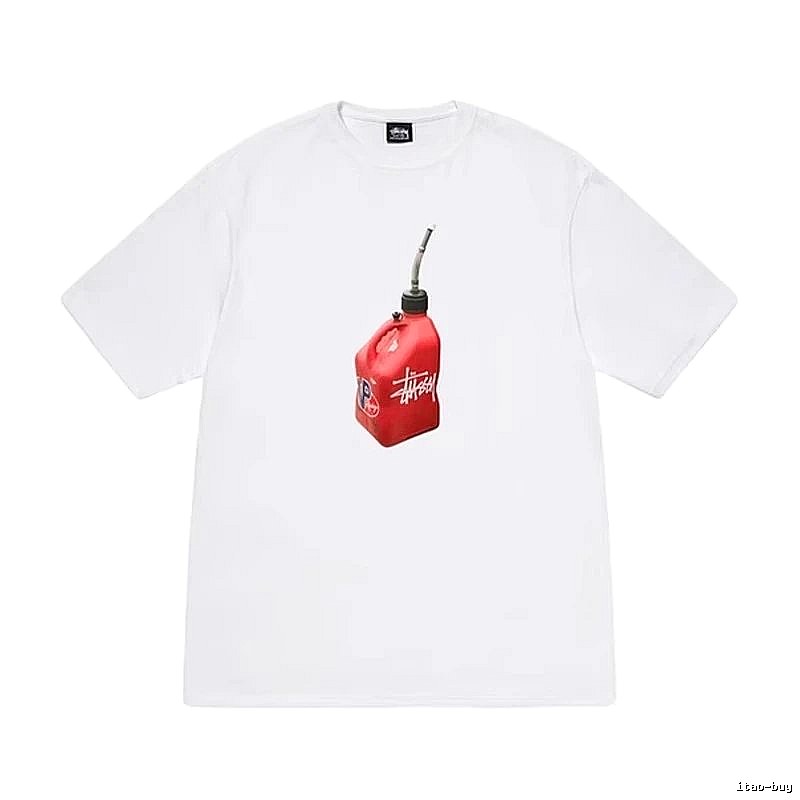 Stussy Patterned Graphic T-shirt Black White Stussy with Polished Detail