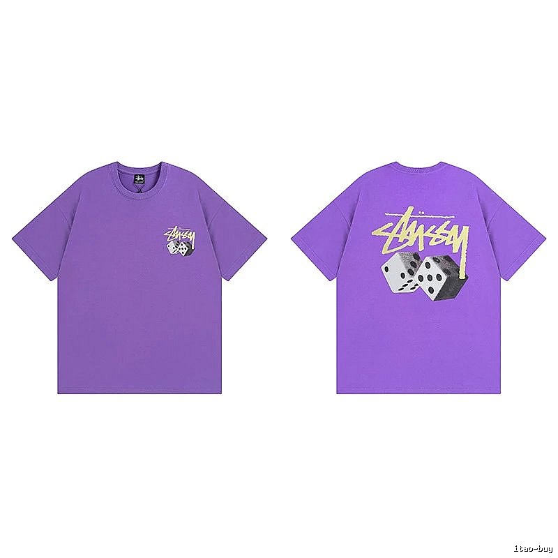Stussy Purple Spider Graphic T-Shirt Campus Look Logo
