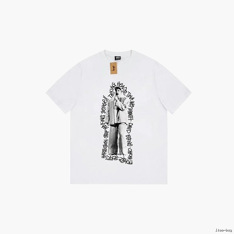 Stussy Resort Graphic T-shirt Black White Stussy for Travel Looks