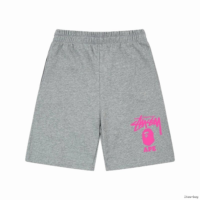 Stussy trendy brand gray shorts