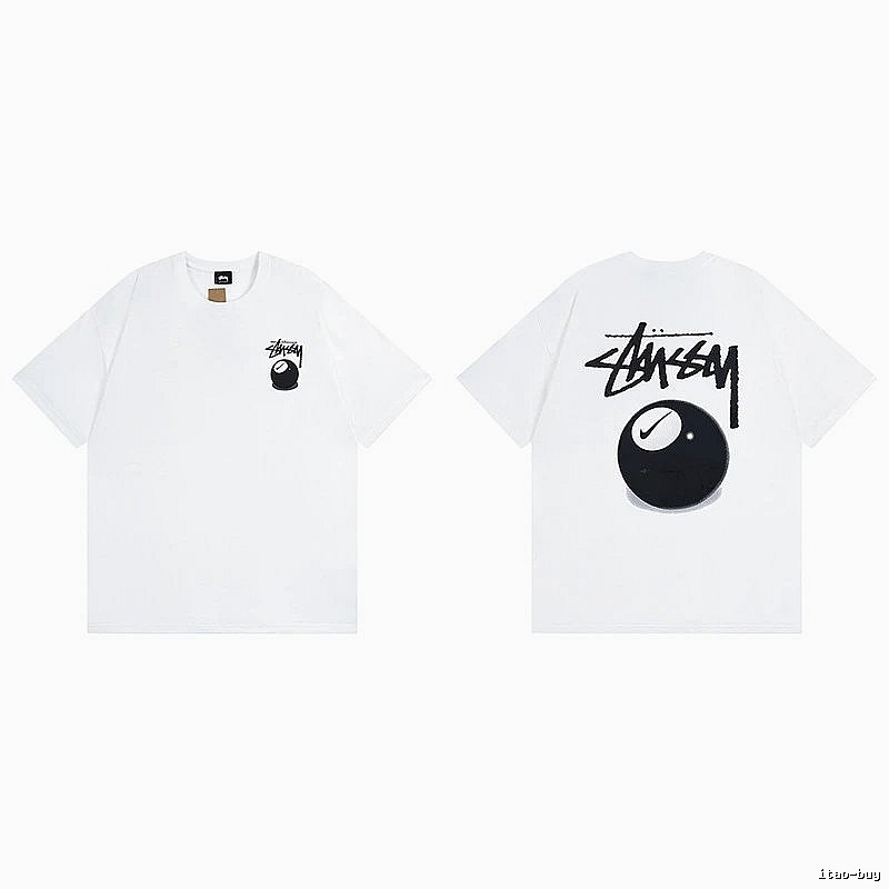 Stussy White Spider Graphic T-Shirt Statement Graphic Logo