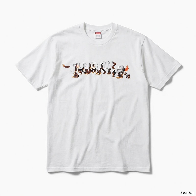 Supreme Animal Print Simple White T-shirt