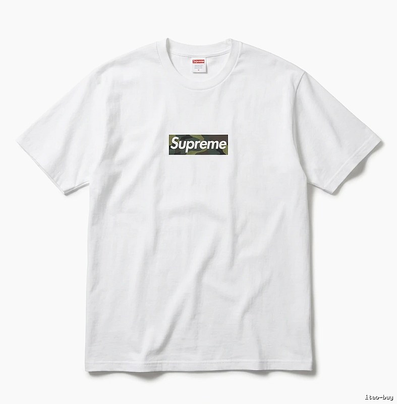 Supreme camouflage style white T-shirt