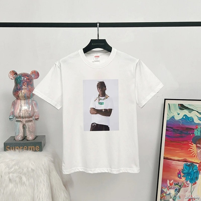 Supreme Character Print Street Style White T-Shirt