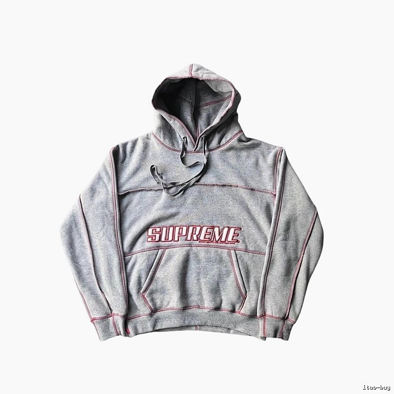 Supreme classic grey hoodie