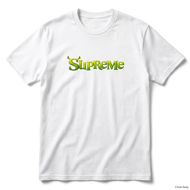 Supreme Fluorescent Green Trendy T-shirt
