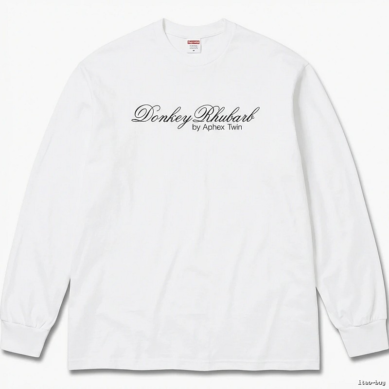 Supreme letter style white long-sleeve