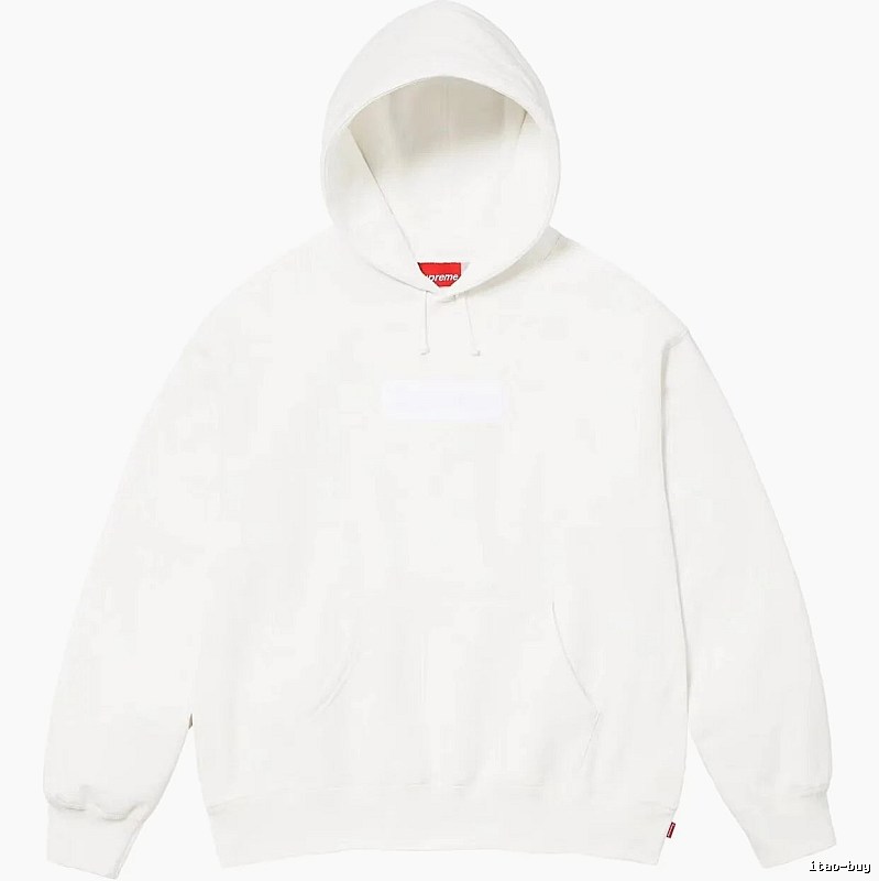 Supreme Monogram Logo hoodie Gray Red Oversized for Layered Styling