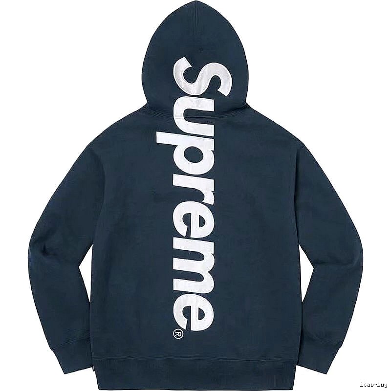 Supreme Premium Style Logo hoodie Gray Red Oversized for Resort Outfits