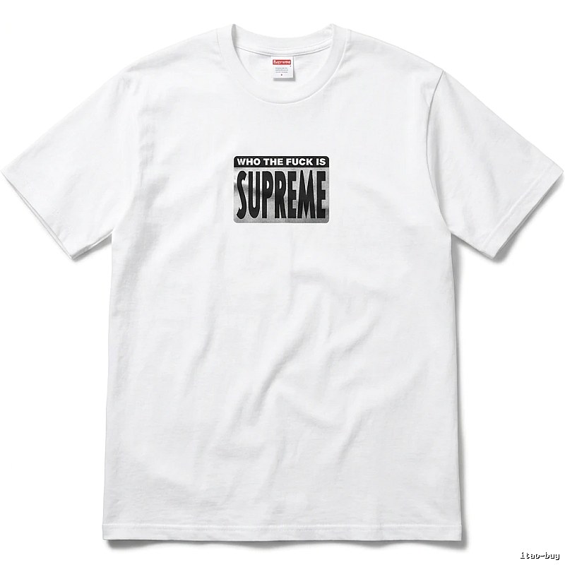 Supreme - printed trendy brand white T - shirt