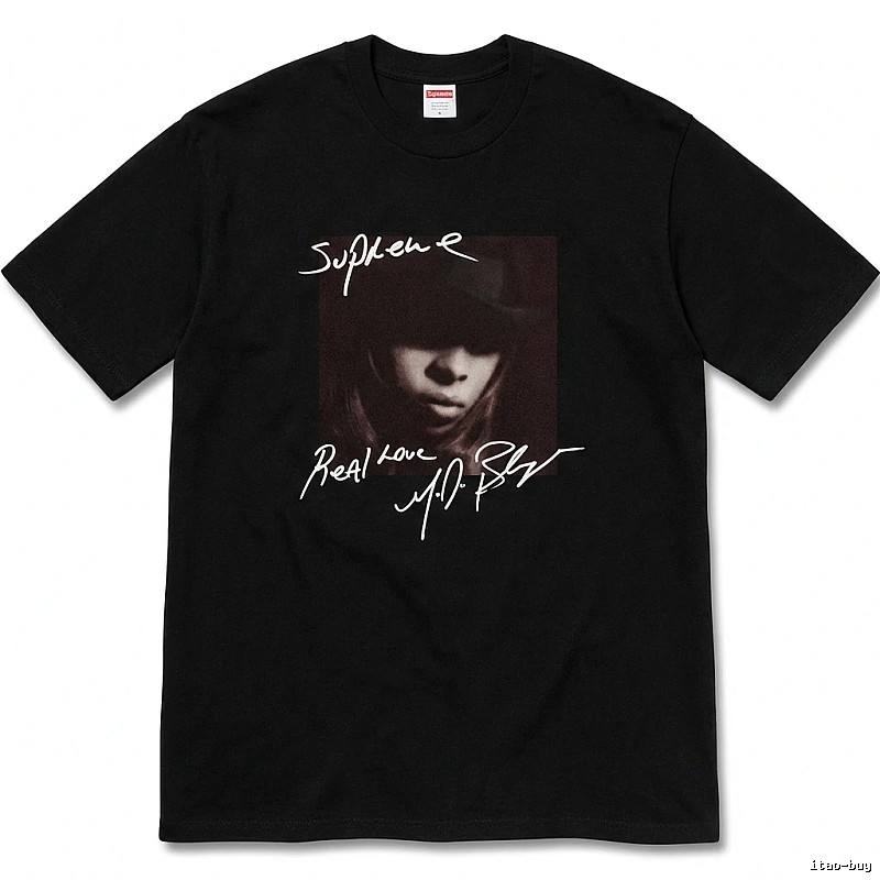 Supreme Real Love Style Black T-shirt