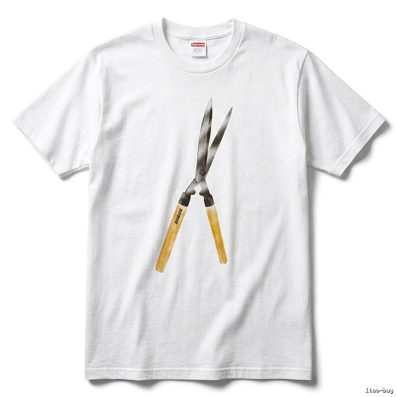 Supreme Scissors Print White T-shirt