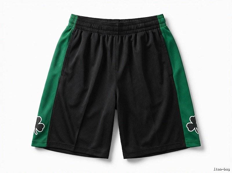 Tatum Celtics-style black and green shorts