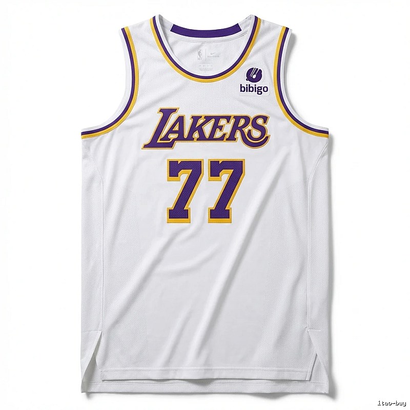The No. 77 white basketball jersey of the Mavericks.