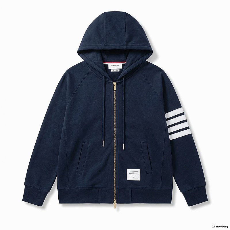 Thom Browne striped casual dark blue sweatshirt