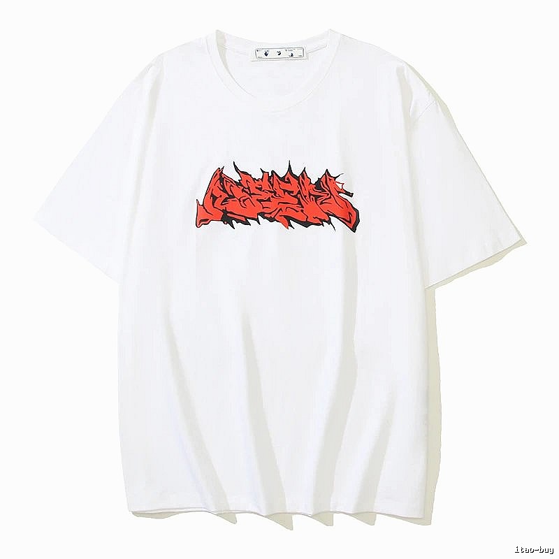Thrasher Classic Flame logo T-shirt White Red Thrasher for Daily Styling