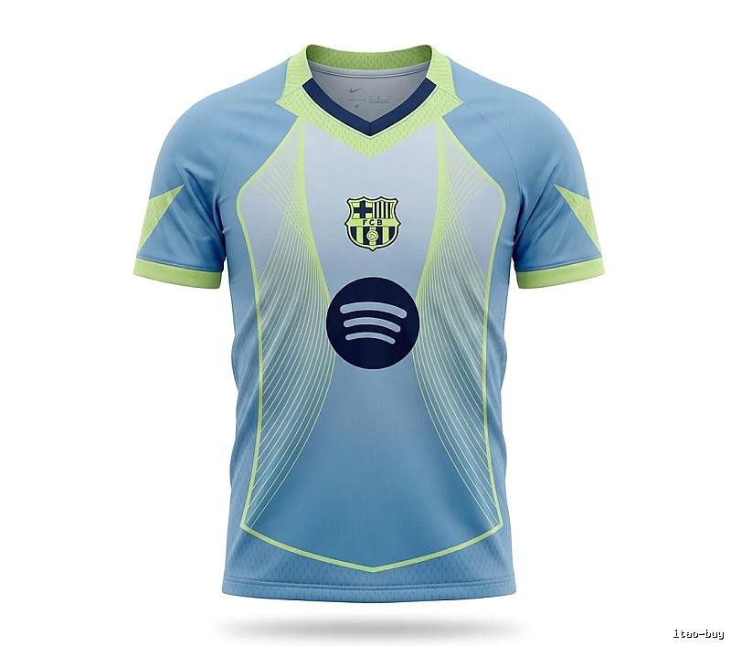 Tokyo Ghoul Barcelona trendy brand gray-blue-yellow jersey