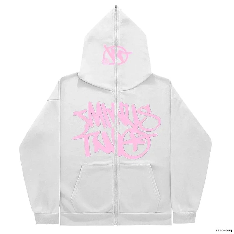 Trapstar Daily Graphic zip hoodie Black Zip Pink with Visual Detail
