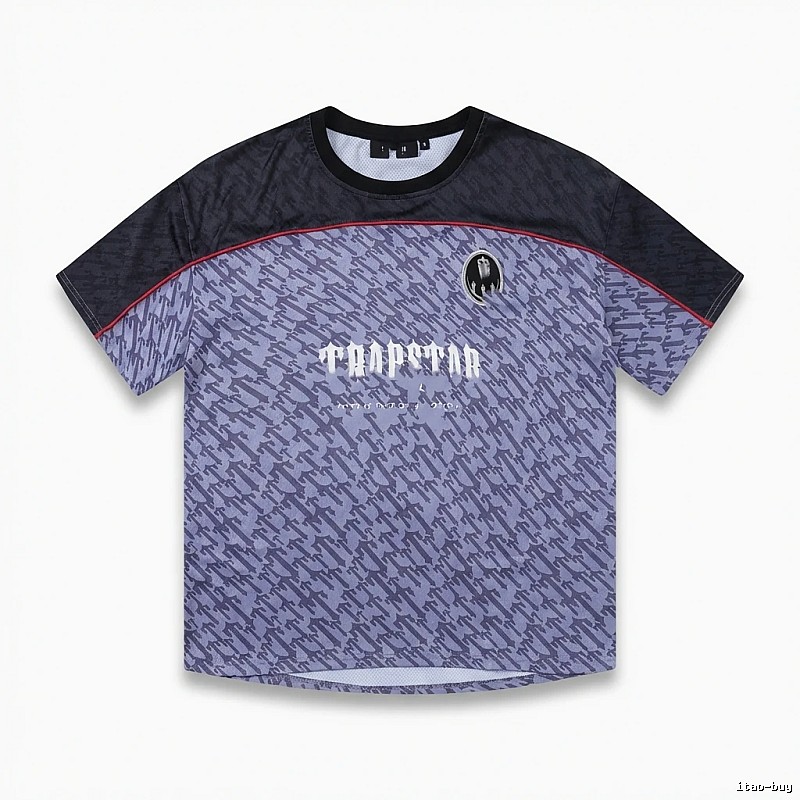 Trapstar Dark Purple and Black Short-sleeve