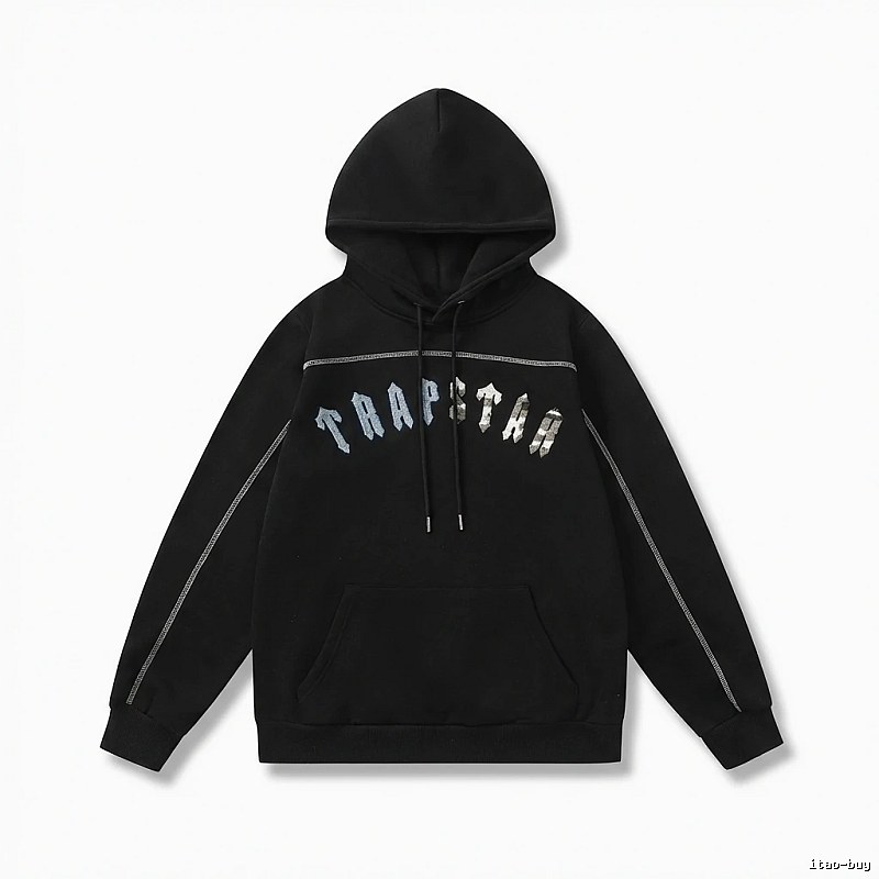 Trapstar letter-style black hoodie