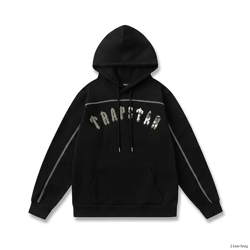 Trapstar Letter Style Black Hoodie