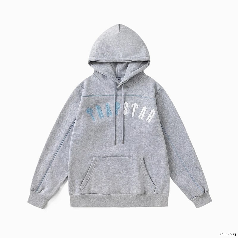 Trapstar Letter Trendy Cool Gray Sweatshirt