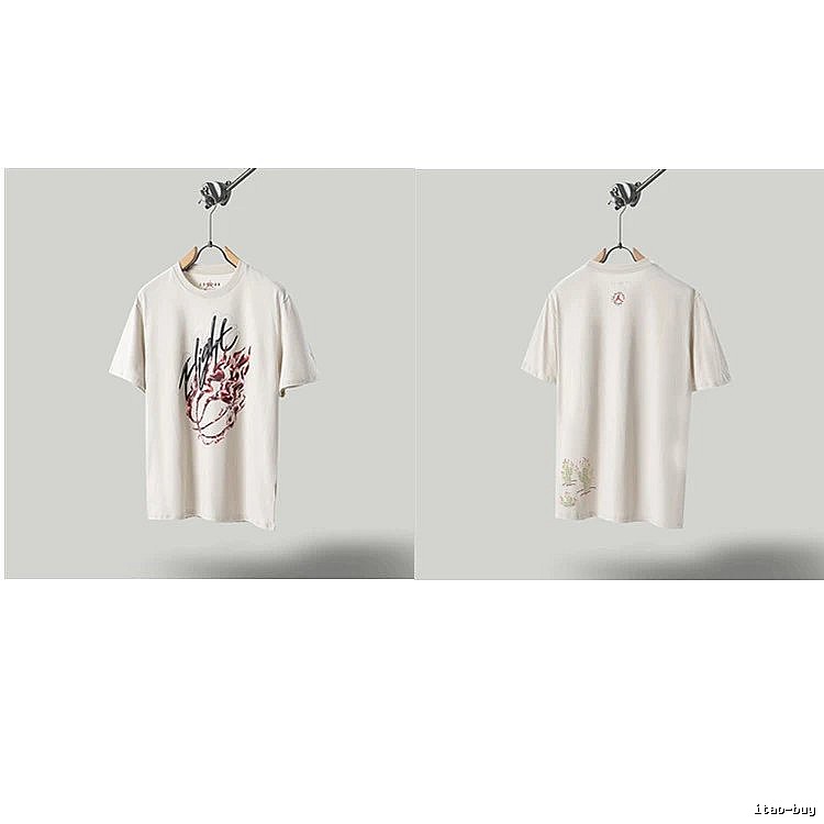Travis Scott Cactus Co-branded Street-style Off-white T-shirt
