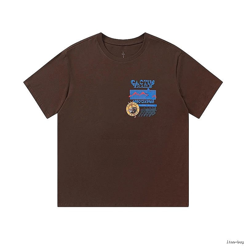 Travis Scott Compact Graphic T-shirt Brown Travis Scott for Sport-Inspired Styling