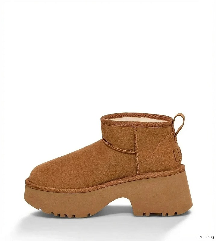 UGG thick - soled fashionable brown short boots