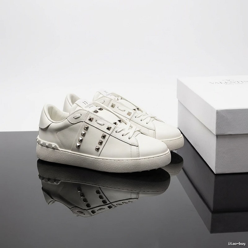 Valentino Rivet Trendy and Cool White Shoes