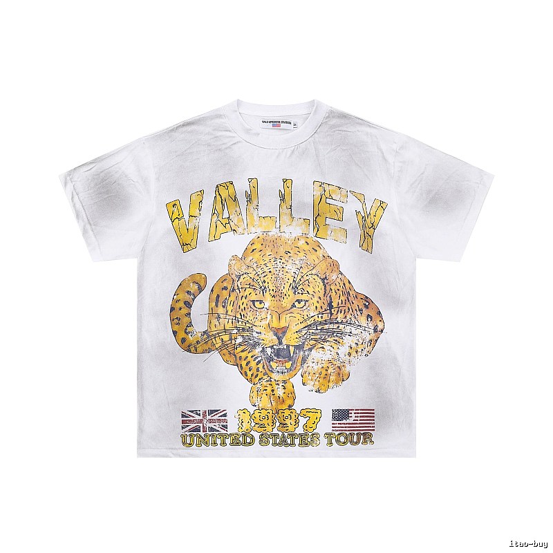 Valley American Vintage Cheetah Print White T-Shirt