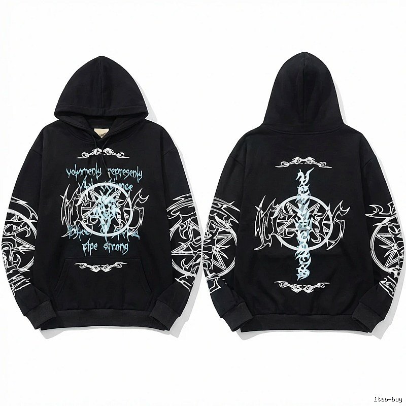 Vetements dark style black sweatshirt