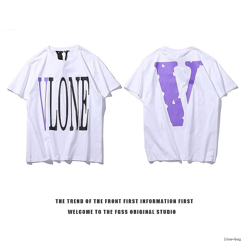 Vlone Compact Logo T-shirt Black Purple Vlone for Smart Casual Looks