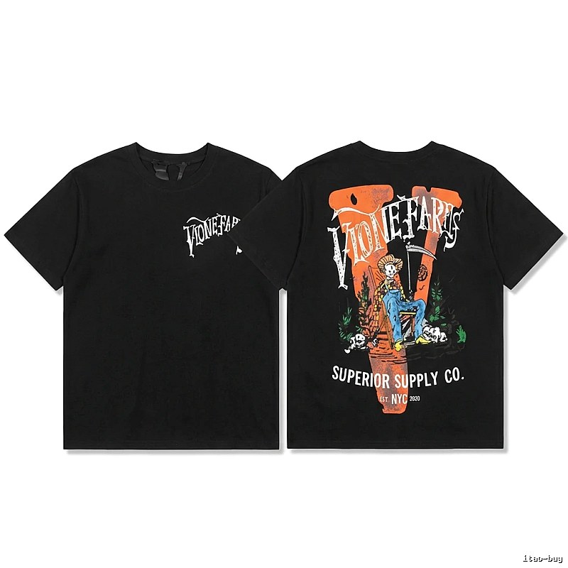 Vlone Printed Dark Style T-shirt