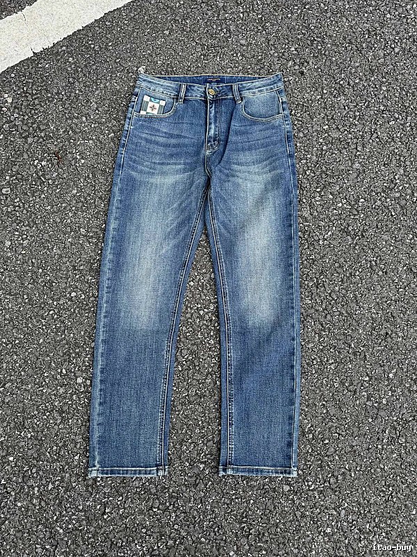 Washed Blue Modern Edit Straight Jeans