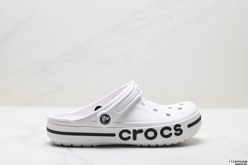 White trendy style of Crocs clogs