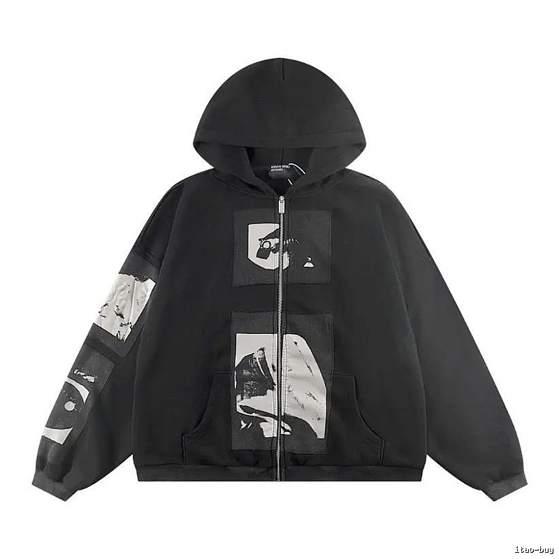 Zip-Layer Styling Graphic Zip Hoodie Travel Styling