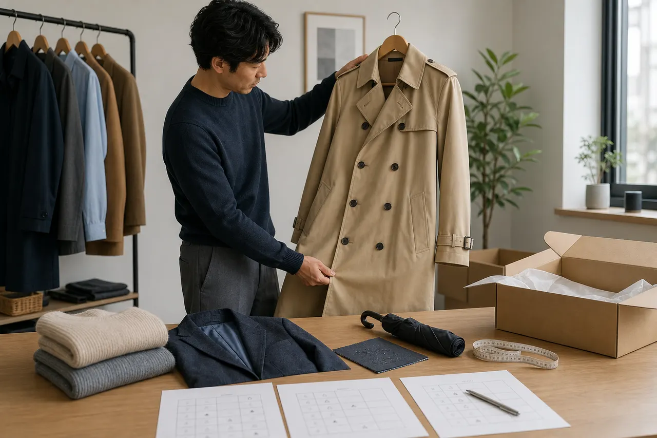 itaobuy Trench Coat Spreadsheet Guide visual guide for itaobuy